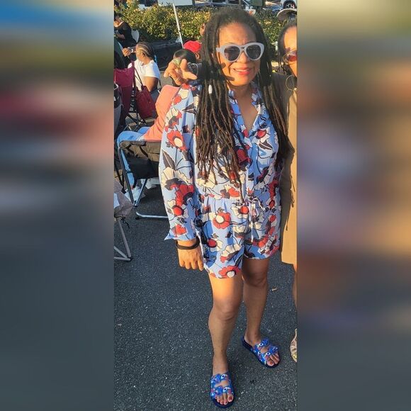 Floral Long Sleeve Romper - Picture 5 of 5